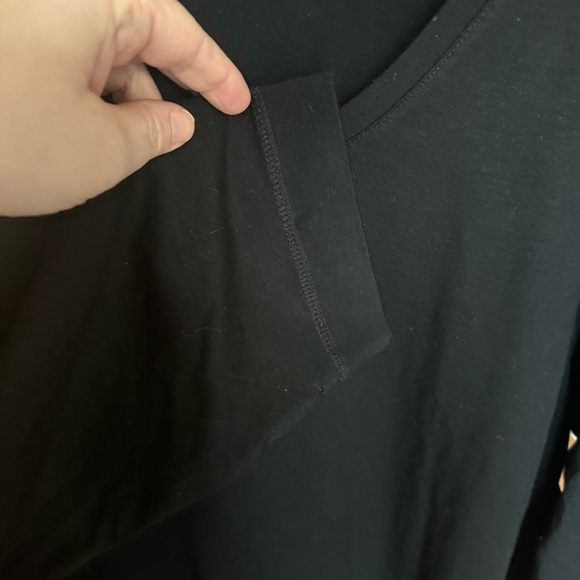 Lands' End Women's 3X Plus 3/4 Sleeve A-Line Dress Black - Picture 3 of 6